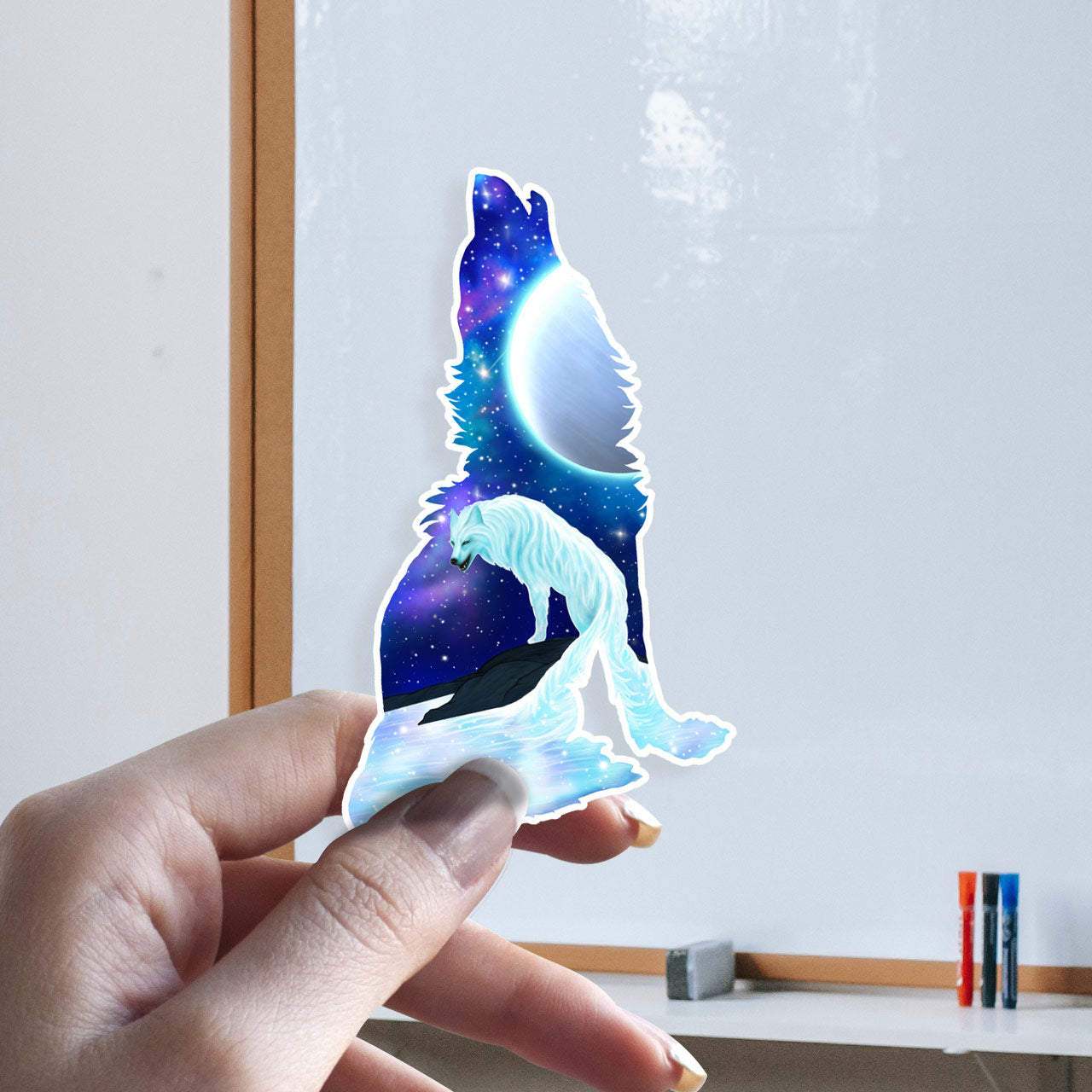 A Wolf's Night Dream | Shamaniac | Spiritual Sticker