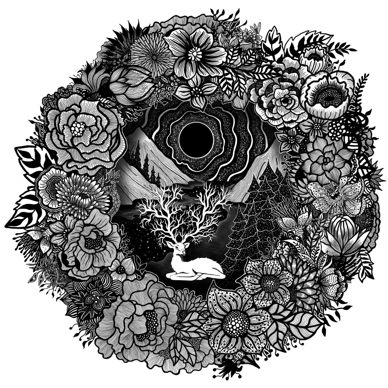 A Deer's Tranquil Dream | Shamaniac | Spiritual T-Shirt