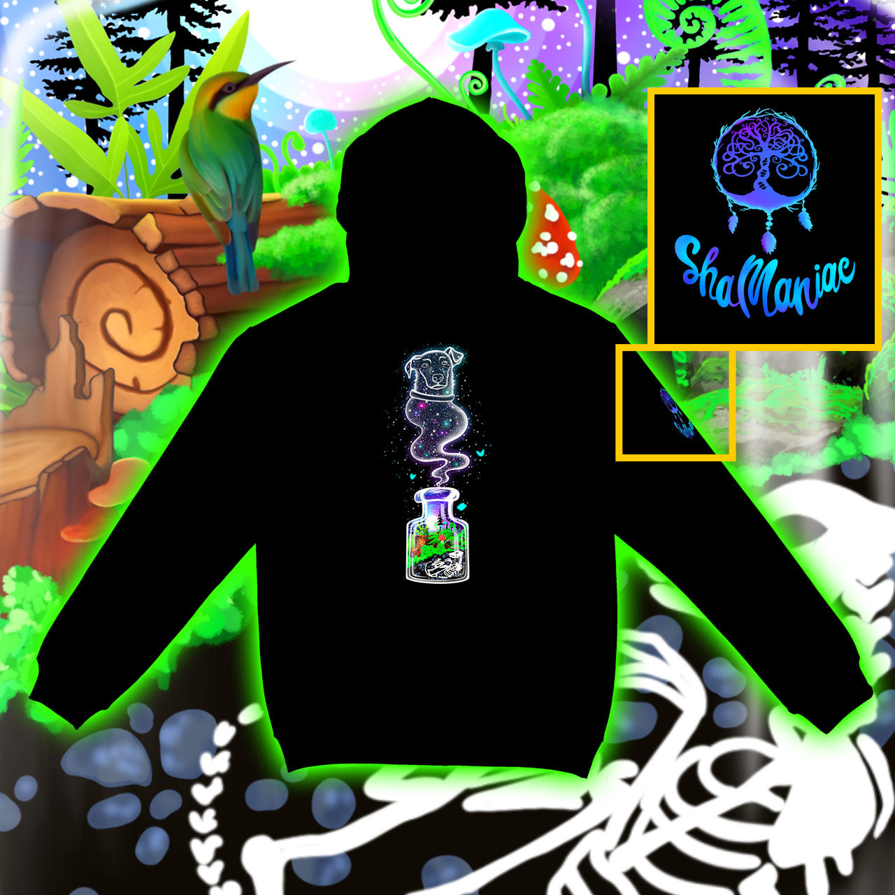 Dog Ascension |Shamaniac| Dog Pet Grief Spiritual Hoodie