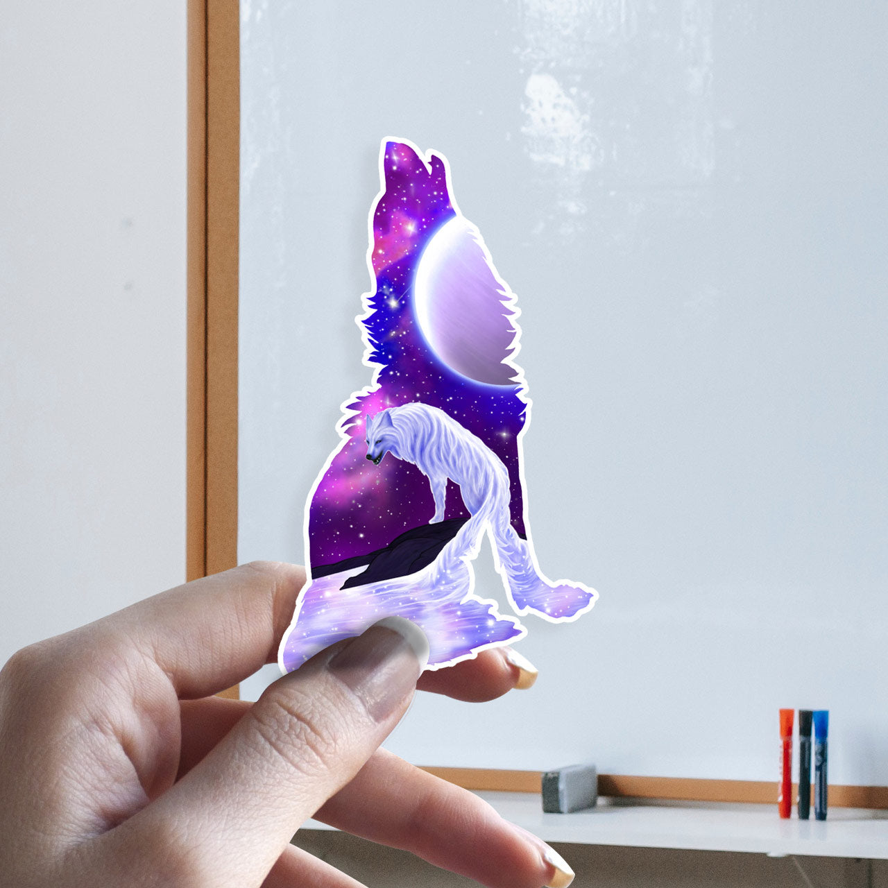 A Wolf's Night Dream | Shamaniac | Spiritual Sticker