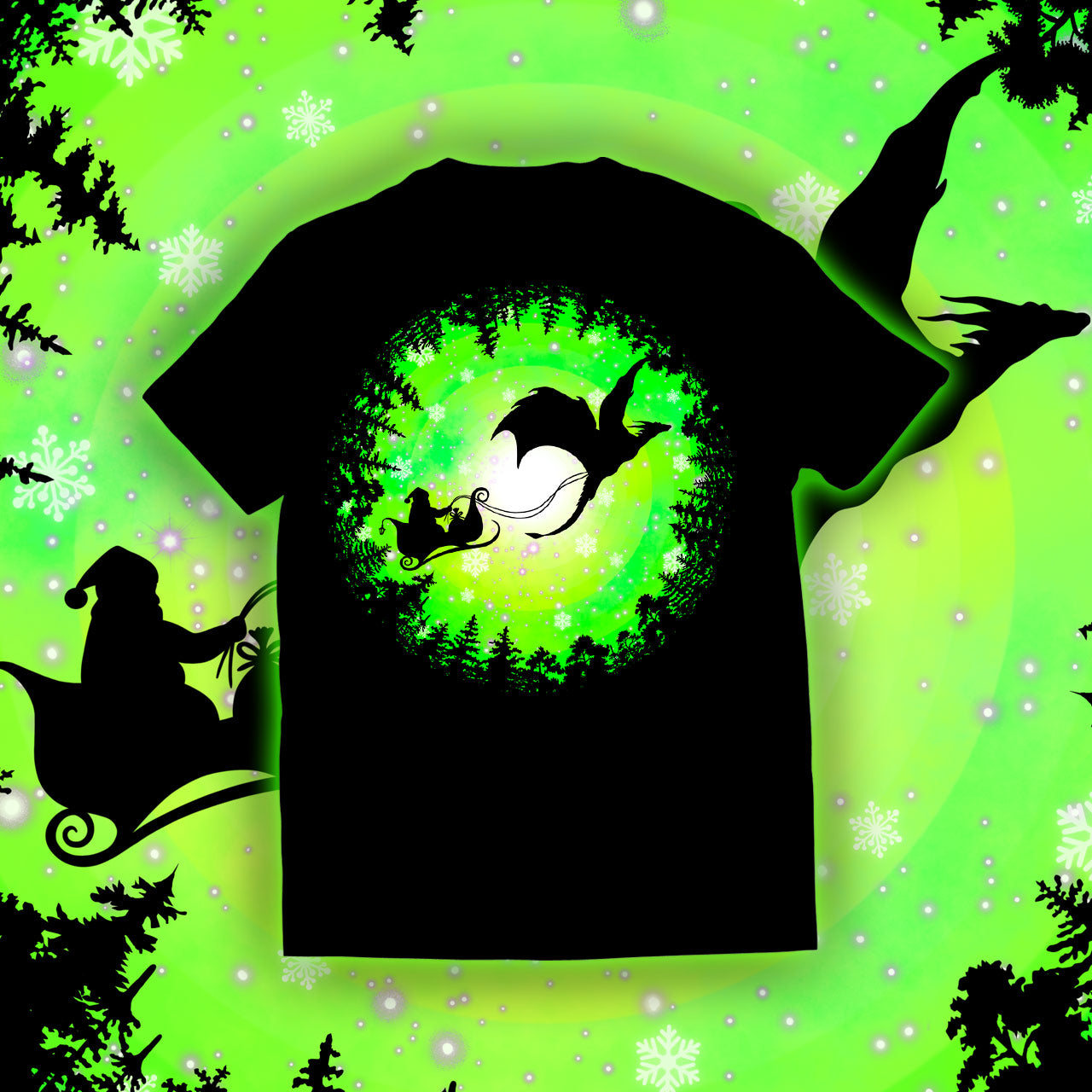 Santa's Dragon Christmas Delivery |HolidayPHORIA| Christmas and Xmas Holiday Shirt