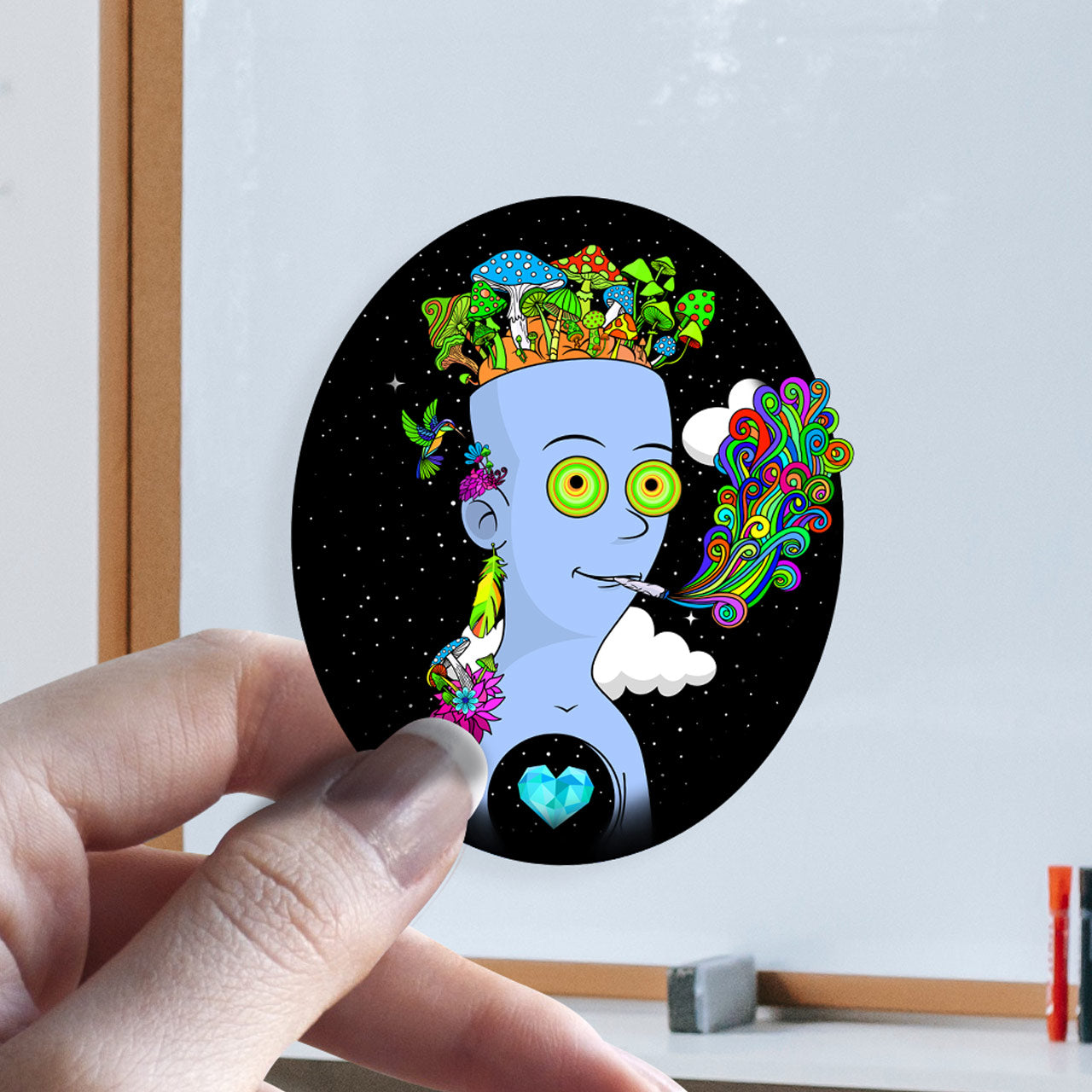 Self Experience of a Toon |Shroomaniac| Psychedelic and Psytrance Cartoon Stickers