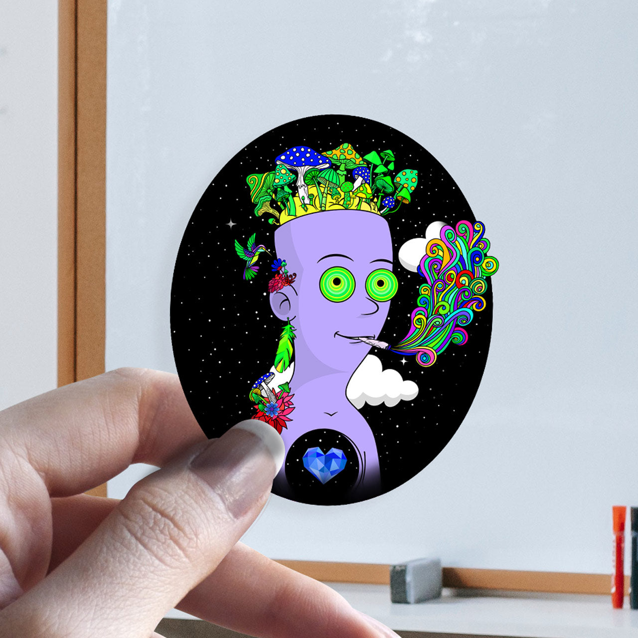 Self Experience of a Toon |Shroomaniac| Psychedelic and Psytrance Cartoon Stickers