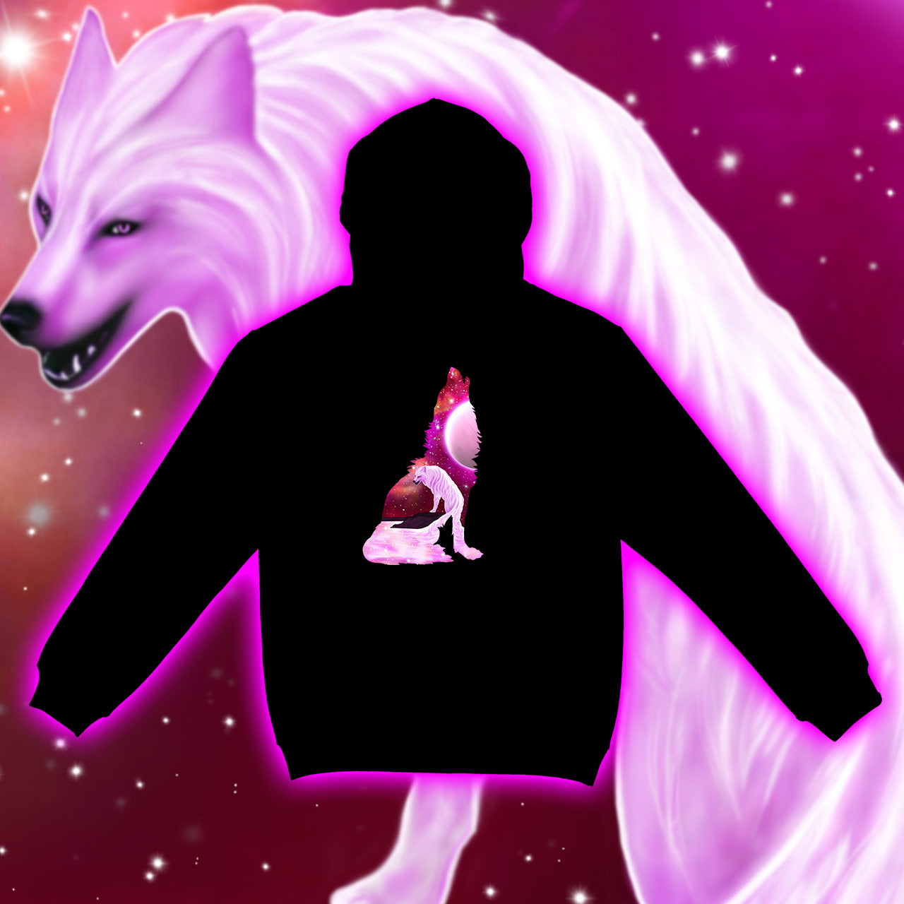 A Wolf's Dream Night |Shamaniac| Mystical and Spiritual Hoodie