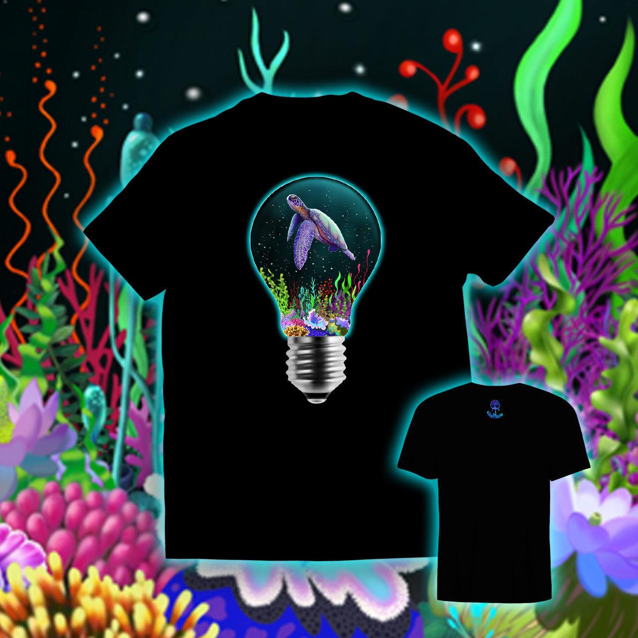 Turtle in a Light Bulb | Shamaniac | Animal Spiritual T-Shirt