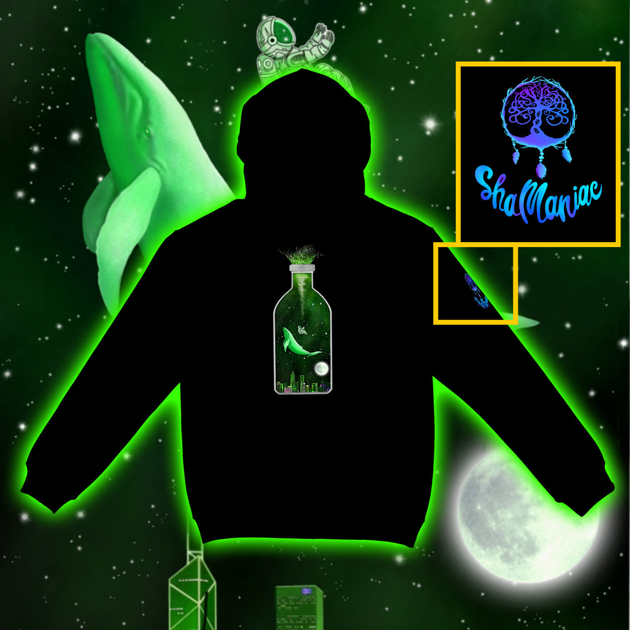 Ocean in a Bottle |Shamaniac| Animal Spiritual Hoodie