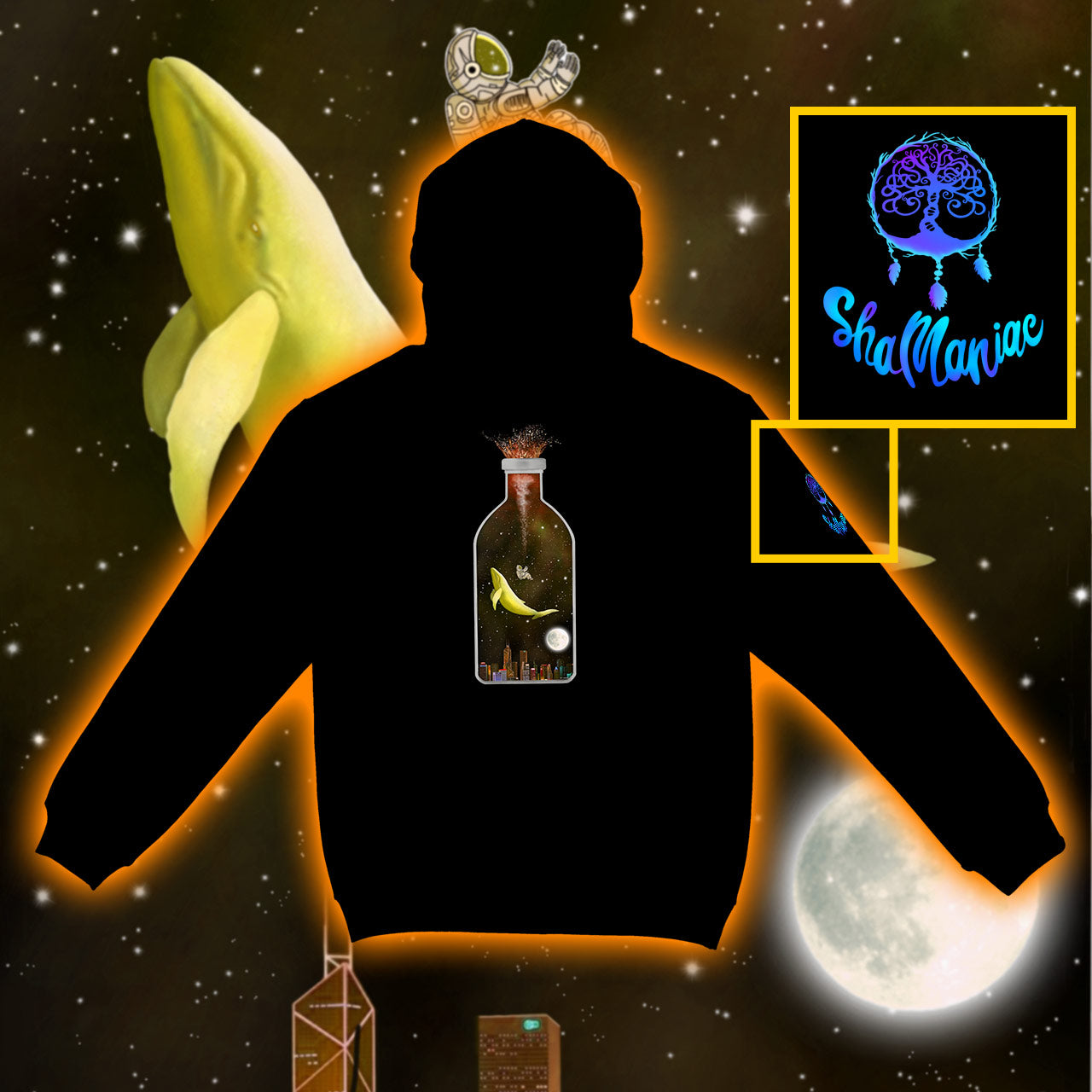 Ocean in a Bottle |Shamaniac| Animal Spiritual Hoodie