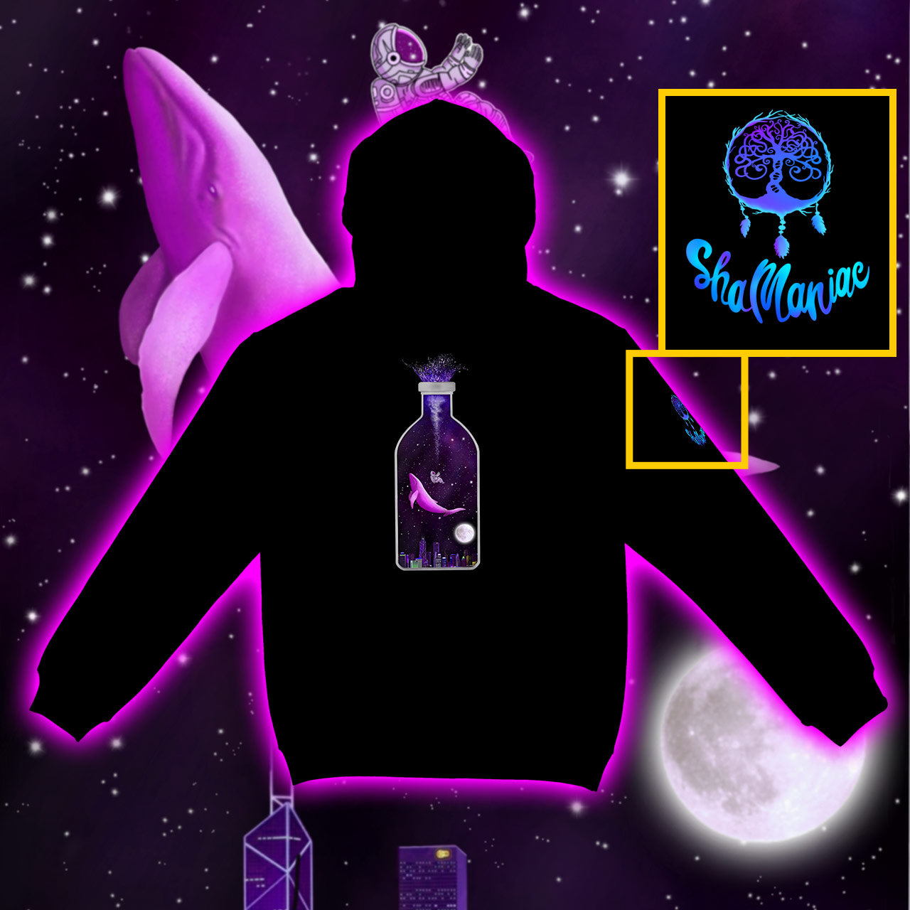 Ocean in a Bottle |Shamaniac| Animal Spiritual Hoodie