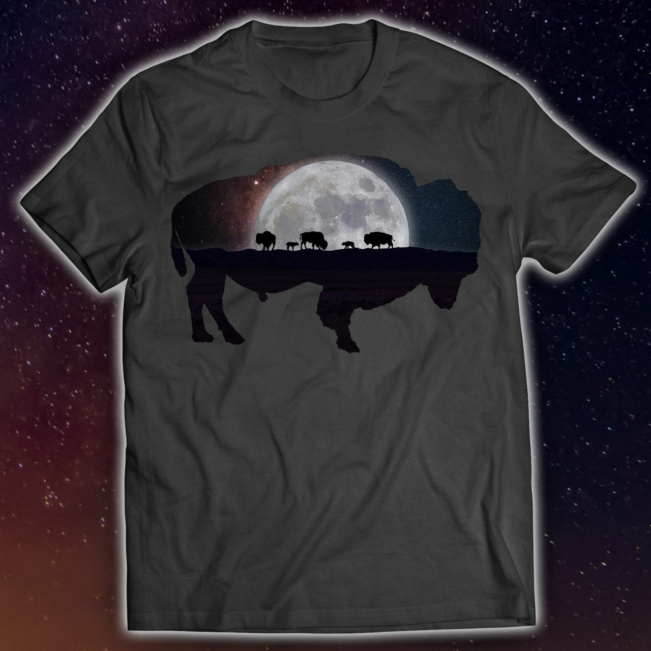 A Buffalo's Perfect Night | Shamaniac | Nature and Spiritual T-Shirt