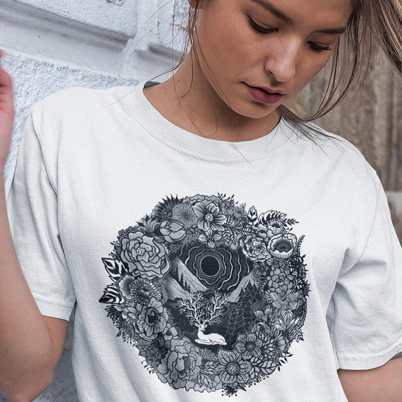 A Deer's Tranquil Dream | Shamaniac | Spiritual T-Shirt