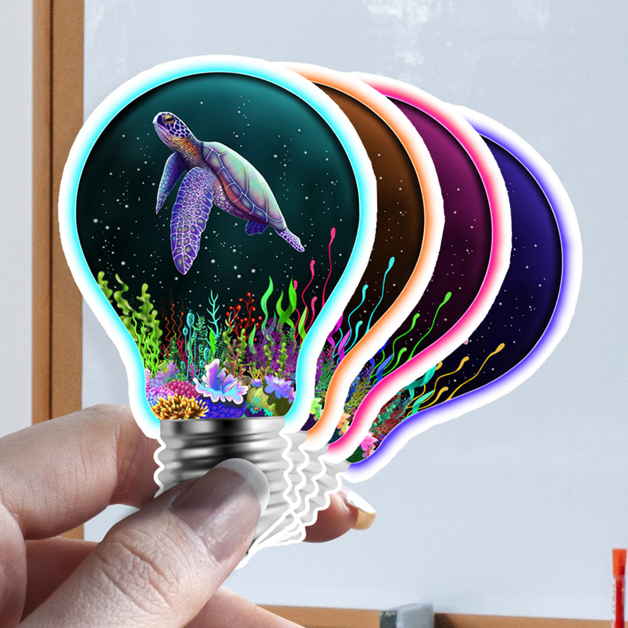 Turtle in a Light Bulb | Shamaniac | Animal Spiritual Sticker