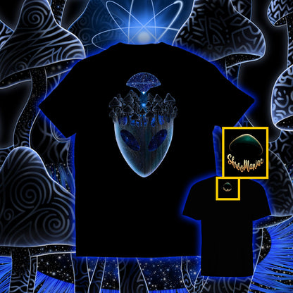 Shroom Head Ascension |Shroomaniac| Psychedelic and Psytrance Alien T-Shirt