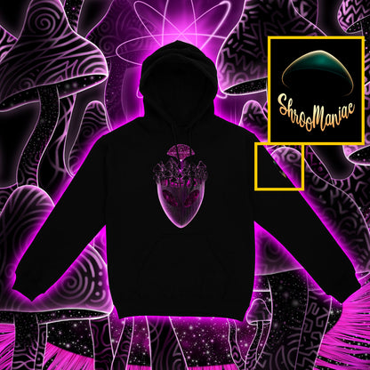 Shroom Head Ascension |Shroomaniac| Psychedelic and Psytrance Alien Hoodie