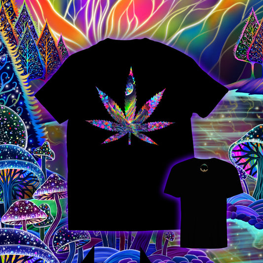 Cannaverse |Shroomaniac| Psychedelic and Psytrance Cannabis Stoner T-Shirt