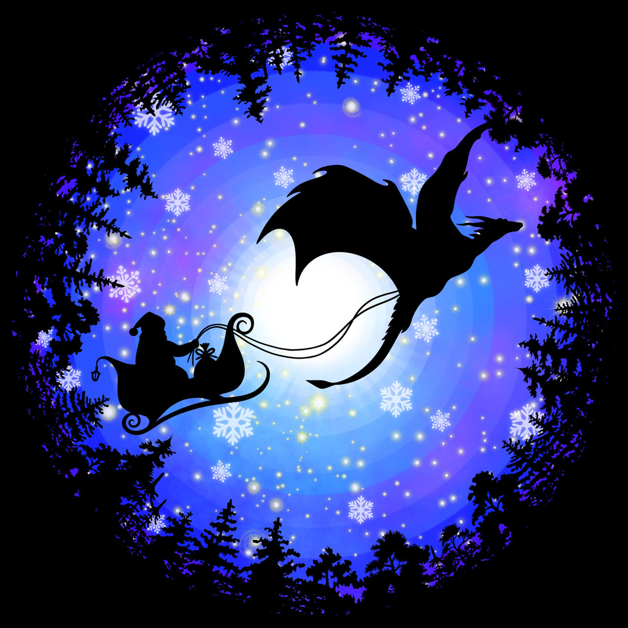 Santa's Dragon Christmas Delivery |HolidayPHORIA| Christmas and Xmas Holiday Stickers