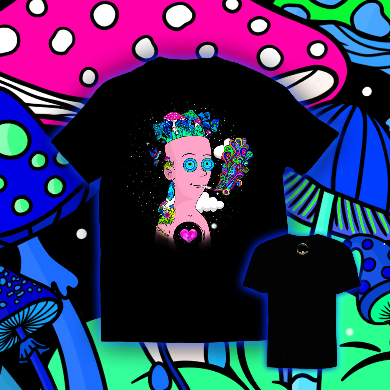 Self Experience of a Toon |Shroomaniac| Psychedelic and Psytrance Cartoon T-Shirt