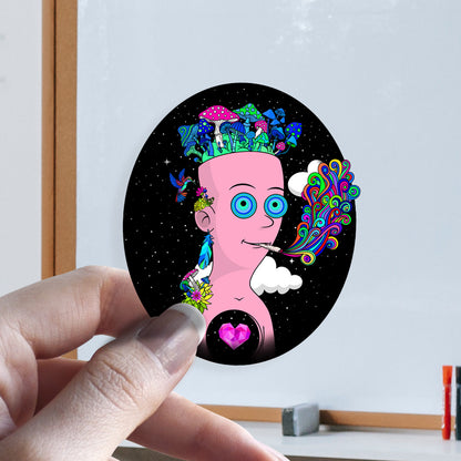 Self Experience of a Toon |Shroomaniac| Psychedelic and Psytrance Cartoon Stickers