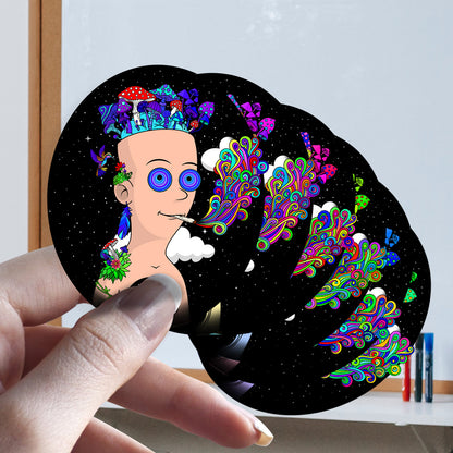 Self Experience of a Toon |Shroomaniac| Psychedelic and Psytrance Cartoon Stickers