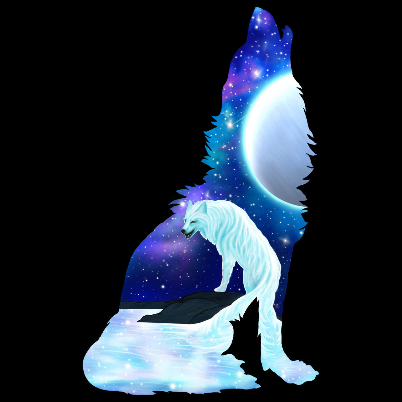 A Wolf's Dream Night | Shamaniac | Spiritual T-Shirt