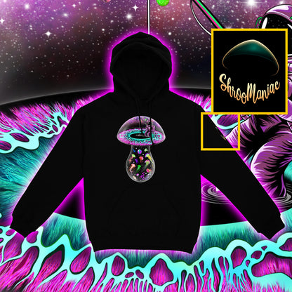 Tripping on Space Mushrooms |Shroomaniac| Psychedelic and Psytrance Mushroom Hoodie