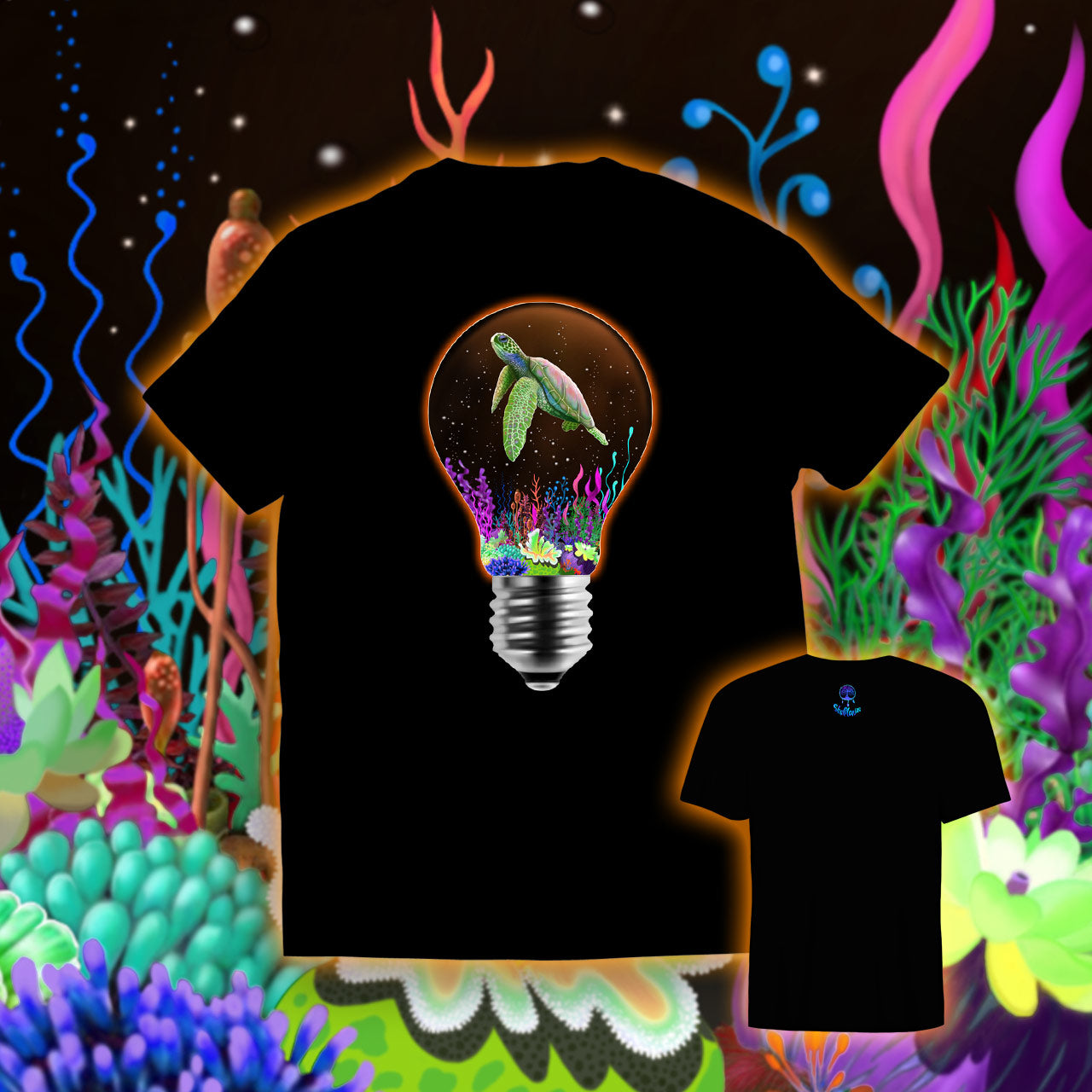 Turtle in a Light Bulb | Shamaniac | Animal Spiritual T-Shirt